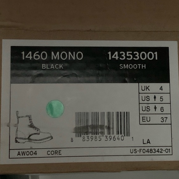 1460 Mono Black Dr. Marten Boots - Picture 7 of 7